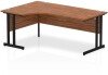 Dynamic Impulse Corner Desk with Twin Cantilever Legs - 1800 x 1200mm - Walnut