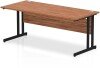 Dynamic Impulse Rectangular Desk with Twin Cantilever Legs - 1800mm x 800mm - Walnut