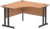 Dynamic Impulse Corner Desk with Twin Cantilever Legs - 1200 x 1200mm - Oak