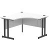 Dynamic Impulse Corner Desk with Twin Cantilever Legs - 1200 x 1200mm - White