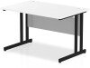 Dynamic Impulse Rectangular Desk with Twin Cantilever Legs - 1200mm x 800mm - White