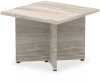 Dynamic Impulse Arrowhead Leg Square Table - 600mm - Grey oak