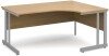 Dams Momento Corner Desk with Twin Cantilever Legs - 1600 x 1200mm - Oak