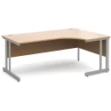 Dams Momento Corner Desk with Twin Cantilever Legs - 1800 x 1200mm