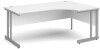 Dams Momento Corner Desk with Twin Cantilever Legs - 1800 x 1200mm - White