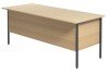 TC Eco 18 Rectangular Desk with Straight Legs and 3 Drawer Fixed Pedestal - 1800mm x 750mm - Sorano Oak