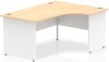 Dynamic Impulse Two Tone Corner Desk with Panel End Legs - 1600 x 1200mm - Maple