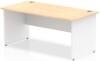 Dynamic Impulse Two-Tone Rectangular Desk with Panel End Legs - 1600mm x 600mm - Maple