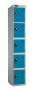 Probe 5 Door Single Steel Locker - 1780 x 305 x 380mm - Blue (Similar to RAL 5019)