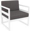 Zap Mykonos Lounge Set - White - Dark Grey Cushions