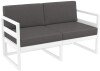 Zap Mykonos Lounge Set - White - Dark Grey Cushions