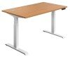 TC Economy Height Adjustable Desk with I-Frame Legs - 1800mm x 800mm - Nova Oak