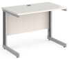 Gentoo Rectangular Desk with Cable Managed Legs - 1000mm x 600mm - White