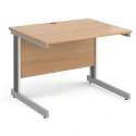 Gentoo Rectangular Desk with Cable Managed Legs - 1000mm x 800mm