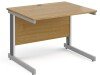 Gentoo Rectangular Desk with Cable Managed Legs - 1000mm x 800mm - Oak
