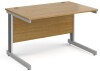 Gentoo Rectangular Desk with Cable Managed Legs - 1200mm x 800mm - Oak