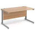 Gentoo Rectangular Desk with Cable Managed Legs - 1400mm x 800mm
