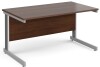 Gentoo Rectangular Desk with Cable Managed Legs - 1400mm x 800mm - Walnut