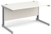 Gentoo Rectangular Desk with Cable Managed Legs - 1400mm x 800mm - White