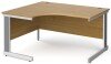 Gentoo Corner Desk with Cable Managed Leg 1400 x 1200mm - Oak