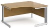Gentoo Corner Desk with Cable Managed Leg 1400 x 1200mm - Oak