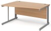 Gentoo Wave Desk with Cable Managed Leg 1400 x 990mm - Beech