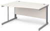 Gentoo Wave Desk with Cable Managed Leg 1400 x 990mm - White