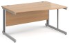 Gentoo Wave Desk with Cable Managed Leg 1400 x 990mm - Beech