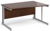 Gentoo Wave Desk with Cable Managed Leg 1400 x 990mm - Walnut