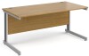Gentoo Rectangular Desk with Cable Managed Legs - 1600mm x 800mm - Oak