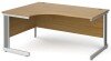 Gentoo Corner Desk with Cable Managed Leg 1600 x 1200mm - Oak