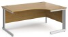Gentoo Corner Desk with Cable Managed Leg 1600 x 1200mm - Oak