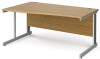 Gentoo Wave Desk with Cable Managed Leg 1600 x 990mm - Oak