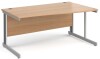 Gentoo Wave Desk with Cable Managed Leg 1600 x 990mm - Beech