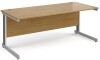Gentoo Rectangular Desk with Cable Managed Legs - 1800mm x 800mm - Oak