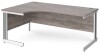 Gentoo Corner Desk with Cable Managed Leg 1800 x 1200mm - Grey Oak