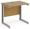 Gentoo Rectangular Desk with Cable Managed Legs - 800mm x 600mm - Oak