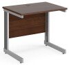 Gentoo Rectangular Desk with Cable Managed Legs - 800mm x 600mm - Walnut