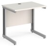 Gentoo Rectangular Desk with Cable Managed Legs - 800mm x 600mm - White