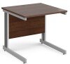 Gentoo Rectangular Desk with Cable Managed Legs - 800mm x 800mm - Walnut