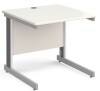 Gentoo Rectangular Desk with Cable Managed Legs - 800mm x 800mm - White