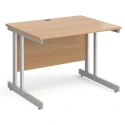 Gentoo Rectangular Desk with Twin Cantilever Legs - 1000mm x 800mm