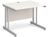 Gentoo Rectangular Desk with Twin Cantilever Legs - 1000mm x 800mm - White