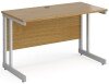 Gentoo Rectangular Desk with Twin Cantilever Legs - 1200mm x 600mm - Oak