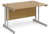 Gentoo Rectangular Desk with Twin Cantilever Legs - 1200mm x 800mm - Oak