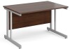 Gentoo Rectangular Desk with Twin Cantilever Legs - 1200mm x 800mm - Walnut