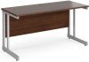 Gentoo Rectangular Desk with Twin Cantilever Legs - 1400mm x 600mm - Walnut
