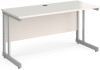 Gentoo Rectangular Desk with Twin Cantilever Legs - 1400mm x 600mm - White