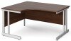 Gentoo Corner Desk with Double Upright Leg 1400 x 1200mm - Walnut