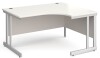 Gentoo Corner Desk with Double Upright Leg 1400 x 1200mm - White
